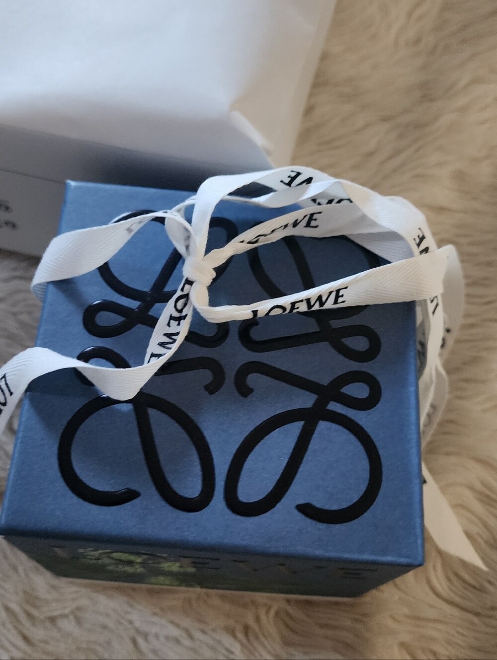 Loewe Scented Candle Blue Box with Green Botanical Motif - Picture 7 of 9